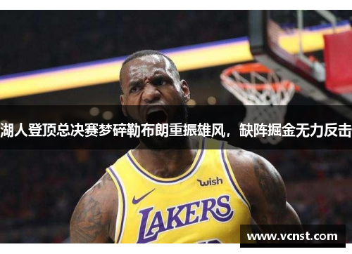 湖人登顶总决赛梦碎勒布朗重振雄风，缺阵掘金无力反击
